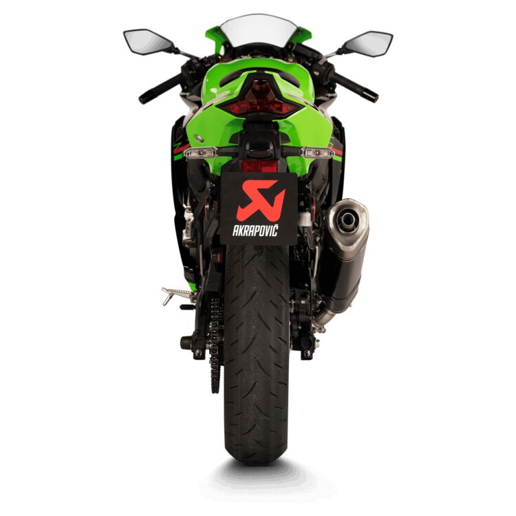 Akrapovic Exhaust Kawasaki ZX4R ZX4RR 2023 2024 Slip-On Line Muffler in Carbon Fiber and Titanium S-K4SO8-HRC