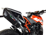 GPR Exhaust System Ktm Duke 125 High Level 2017-2020, Furore Evo4 Nero, Slip-on Exhaust Including Link Pipe and Removable DB Killer