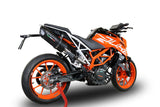 GPR Exhaust System Ktm Duke 250 2017-2020, Furore Nero, Slip-on Exhaust Including Link Pipe