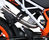 GPR Exhaust System Ktm Duke 250 2017-2020, Furore Evo4 Nero, Slip-on Exhaust Including Link Pipe and Removable DB Killer