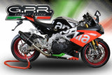 GPR Exhaust for Aprilia Tuono 1100 V4 Rr 2017-2020, Furore Poppy, Slip-on Exhaust Including Link Pipe