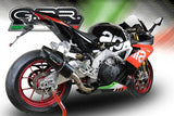 GPR Exhaust for Aprilia Rsv4 1000 - RF - Rr - Racer Pack 2017-2018, Furore Nero, Slip-on Exhaust Including Link Pipe