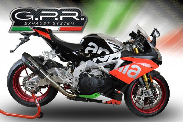 GPR Exhaust for Aprilia Tuono 1100 V4 Rr 2017-2020, Gpe Ann. Poppy, Slip-on Exhaust Including Link Pipe and Removable DB Killer