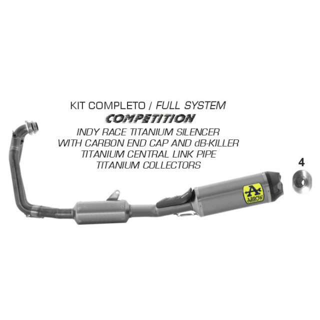 Arrow Aprilia Rs 660 2020 Full Titanium Complete Competition Kit High Version With Indy Race Silencer 71215ckz