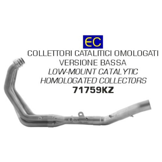 Arrow Yamaha Mt-09 2021 Homologated Catalyzed Stainless Steel Low Version Collector 71759kz