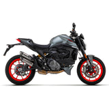 71939PRN  Arrow Round-Sil Slip-on Exhausts, Titanium Dark for Ducati Monster 937 2021-2024