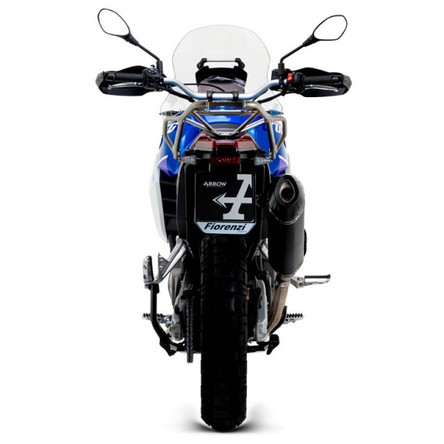 Arrow Aprilia Tuareg 660 2022 Homologated Titanium Dark Sonora With Welded Link Pipe And Carbon Endcap 72506skn