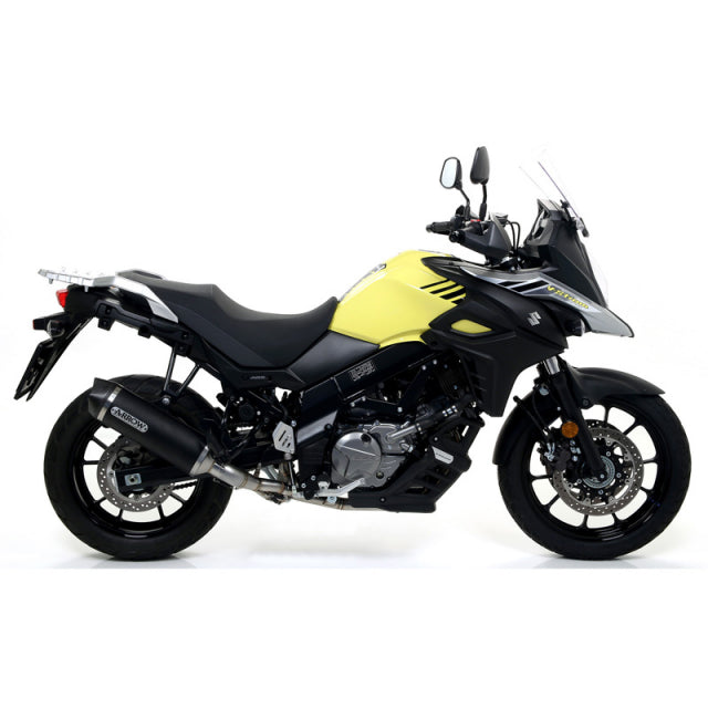 Arrow Suzuki V-Strom 650 72622AKN Homologated Aluminium Dark Race-Tech Silencer With Carbon End Cap For Arrow Collectors 72622akn