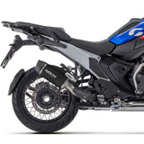 72658AKN Arrow Indy Race Evo for BMW R1300GS 2024 ALUMINIUM "DARK" Slip-on Exhaust with carby end cap