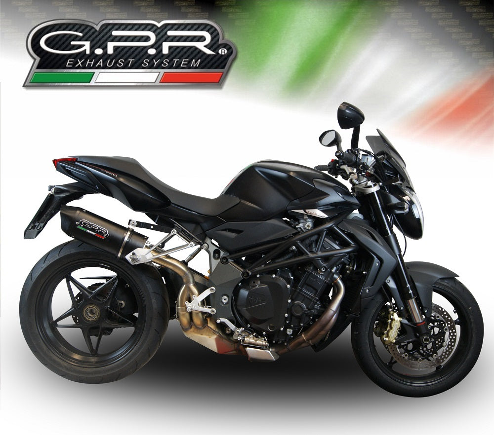 GPR Exhaust System Mv Agusta Brutale 1090 R-RR 2010-2016, Furore Nero, Slip-on Exhaust Including Removable DB Killer and Link Pipe