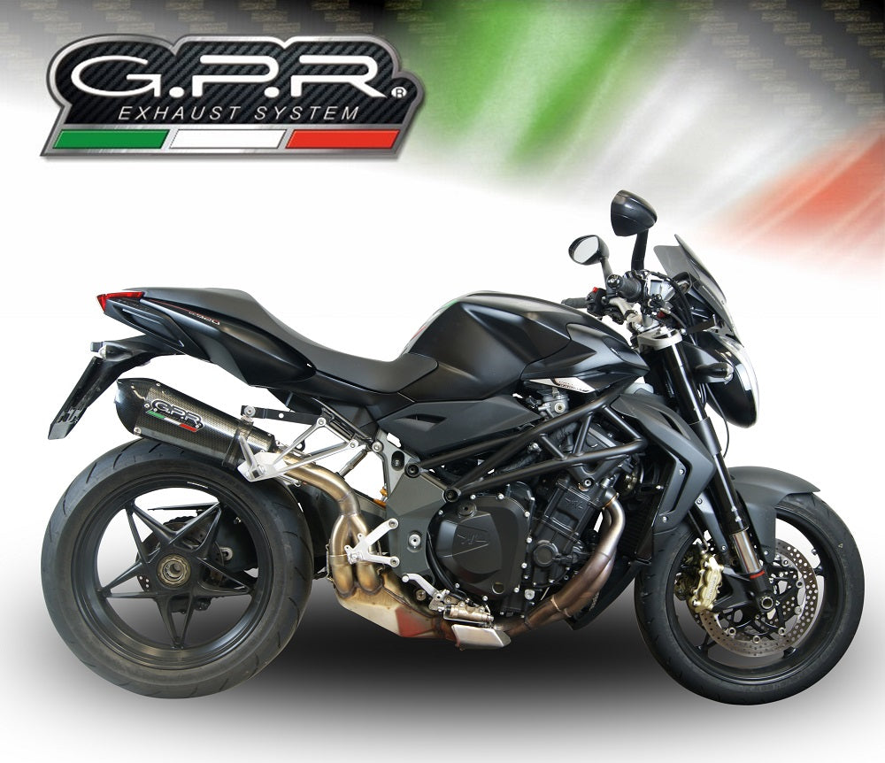 GPR Exhaust System Mv Agusta Brutale 990 R 2010-2011, Gpe Ann. Poppy, Slip-on Exhaust Including Removable DB Killer and Link Pipe