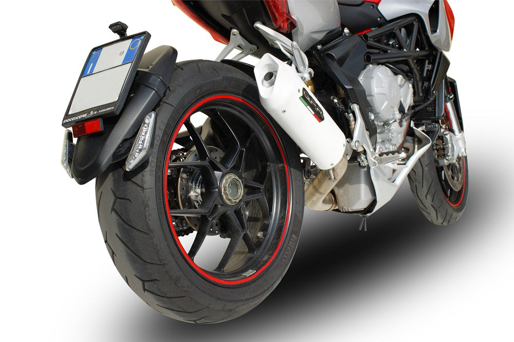 GPR Exhaust System Mv Agusta Rivale / Stradale 800 2014-2016, Albus Ceramic, Slip-on Exhaust Including Removable DB Killer and Link Pipe