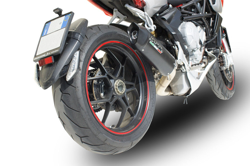 GPR Exhaust System Mv Agusta Rivale / Stradale 800 2014-2016, Furore Nero, Slip-on Exhaust Including Removable DB Killer and Link Pipe