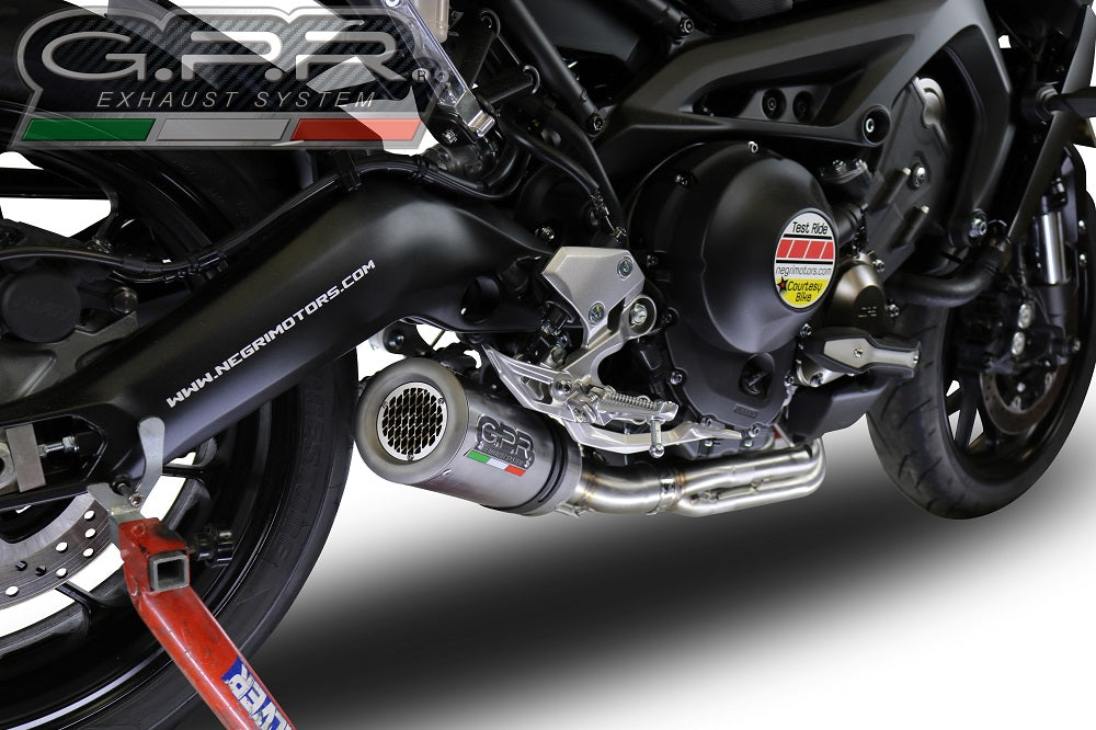 GPR Exhaust System Yamaha MT09 FZ09 2014-2016, M3 Inox , Full System Exhaust, Including Removable DB Killer