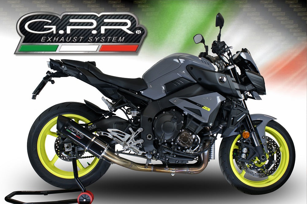 GPR Exhaust System Yamaha MT10 FJ10 2016-2020, Furore Poppy, Slip-on Exhaust Including Link Pipe