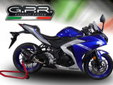 GPR Exhaust System Yamaha YZF R3 2015-2017, Furore Poppy, Slip-on Exhaust Including Removable DB Killer and Link Pipe