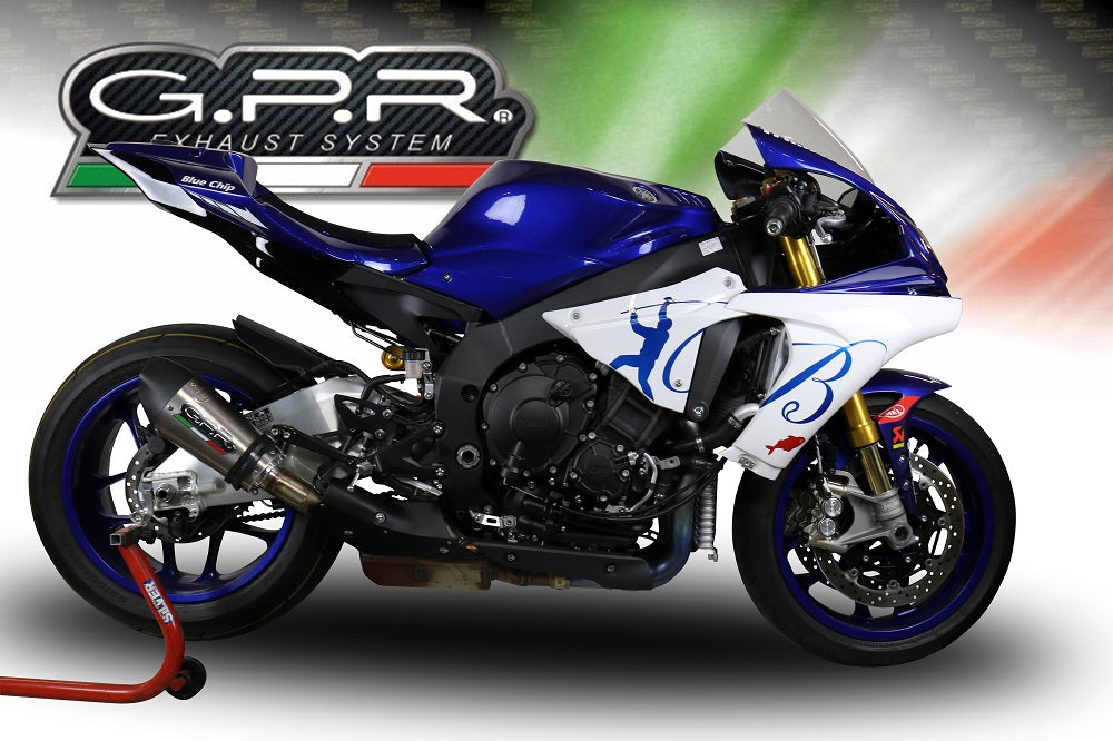 GPR Exhaust System Yamaha YZF R1 R1M 2020-2023, GP Evo4 Titanium, Slip-on Exhaust Including Removable DB Killer and Link Pipe