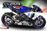 GPR Exhaust System Yamaha YZF R1 R1M 2015-2016, Furore Poppy, Slip-on Exhaust Including Link Pipe