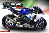 GPR Exhaust System Yamaha YZF R1 R1M 2017-2019, M3 Titanium Natural, Slip-on Exhaust Including Link Pipe