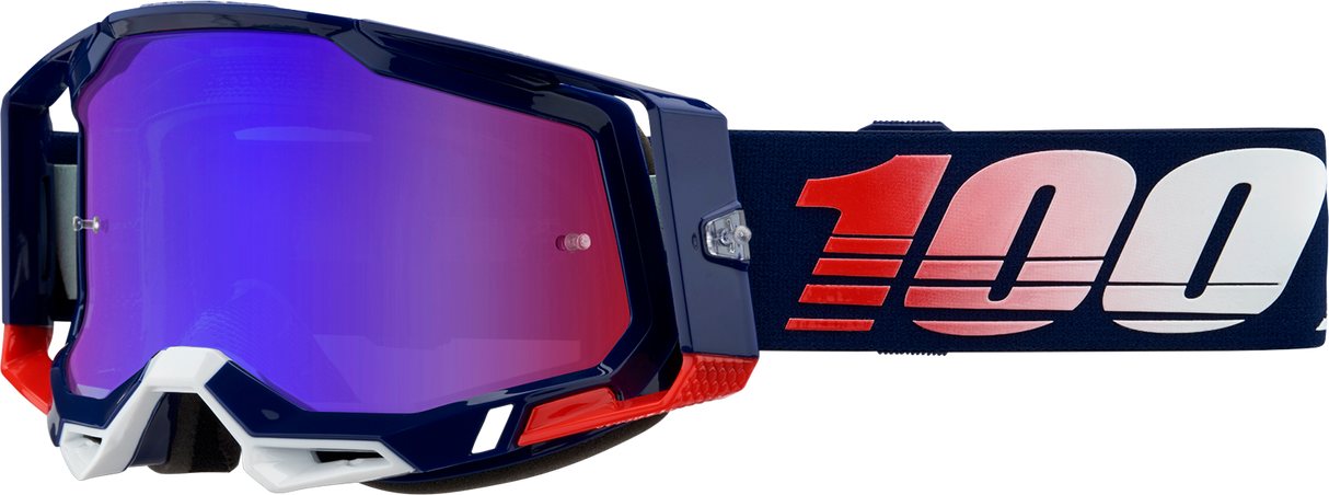 100% Racecraft 2 Goggles - Republic - Red/Blue Mirror 50010-00022