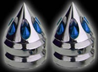 Sixty61 Gatling Bar Ends-Most Suzuki-Chrome With Blue