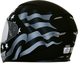 AFX FX-99 Motorcycle Helmet - Flag - Stealth - Medium 0101-11357