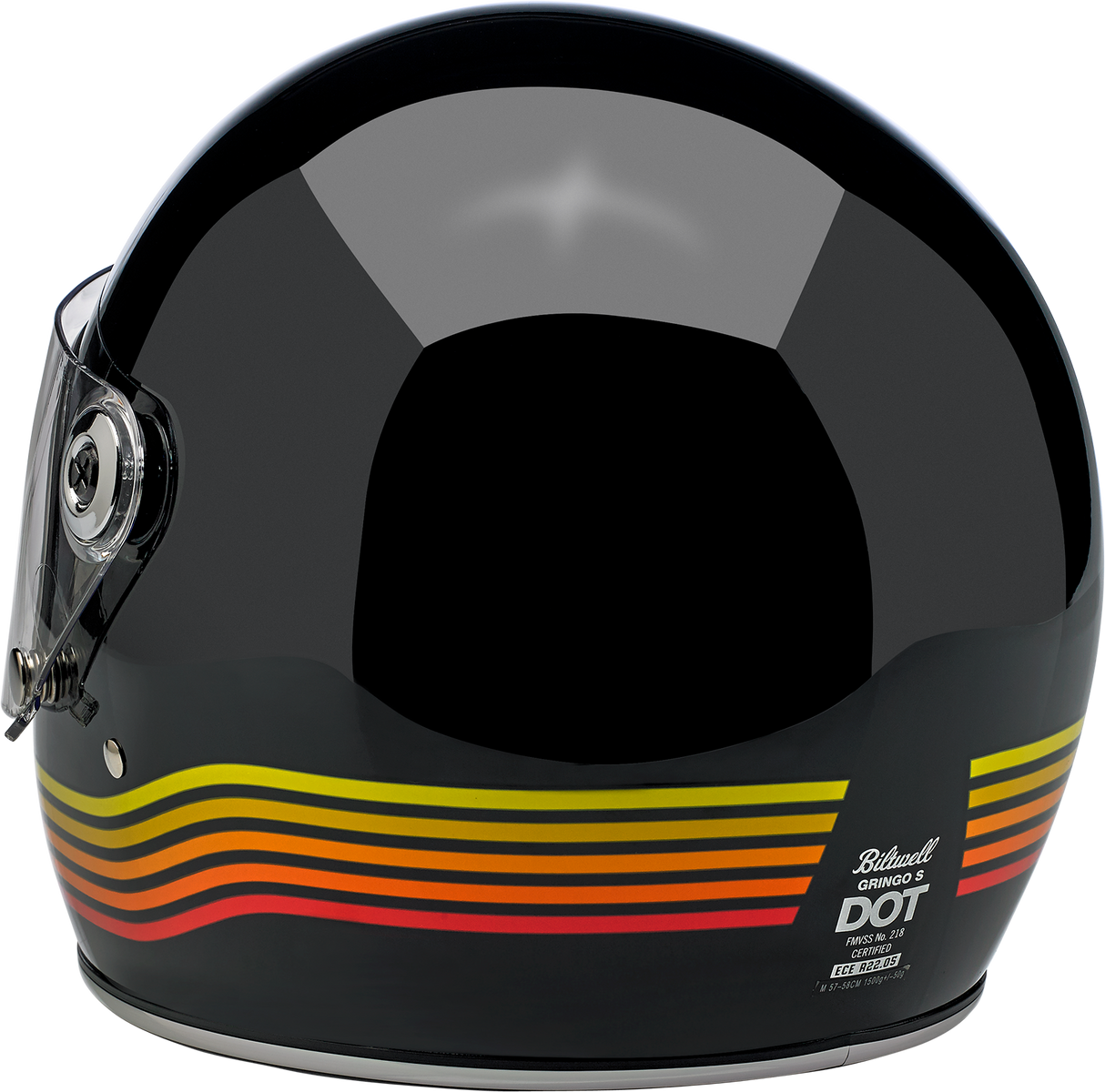 BILTWELL Gringo S Helmet - Gloss Black Spectrum - Medium 1003-536-103