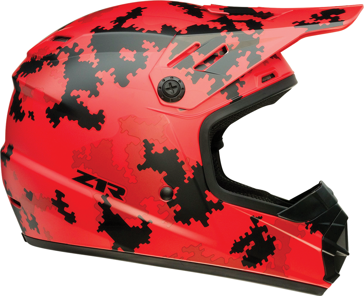 Z1R Youth Rise Motorcycle Helmet - Digi Camo - Red - Large 0111-1462