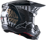 ALPINESTARS SM5 Motorcycle Helmet - Solar Flare - Gloss Black/Gray/Gold - Small 8305822-1959-SM