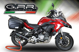 GPR Exhaust for Benelli Trk 502 2017-2020, Furore Evo4 Poppy, Slip-on Exhaust Including Link Pipe and Removable DB Killer