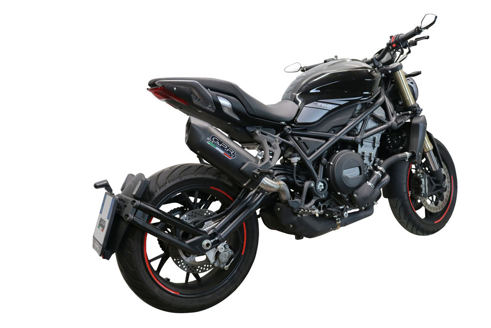 GPR Exhaust for Benelli 752S 2019-2021, Furore Evo4 Nero, Slip-on Exhaust Including Removable DB Killer and Link Pipe