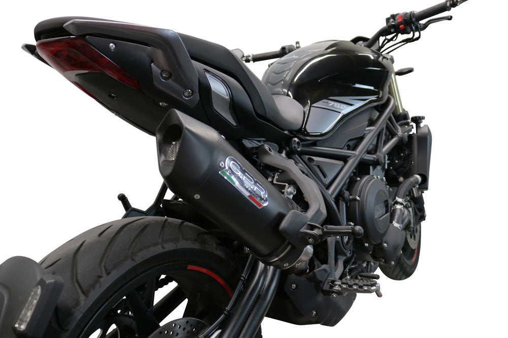 GPR Exhaust for Benelli 752S 2022-2023, Furore Evo4 Nero, Slip-on Exhaust Including Removable DB Killer and Link Pipe