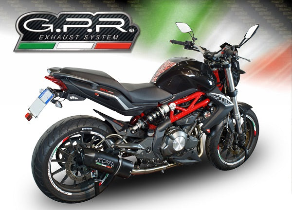 GPR Exhaust for Benelli Bn 302 S 2015-2016, Furore Nero, Slip-on Exhaust Including Removable DB Killer and Link Pipe