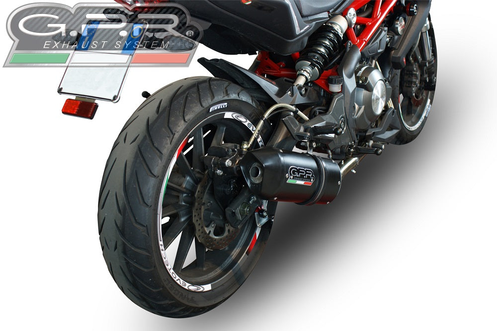 GPR Exhaust for Benelli Bn 302 S 2017-2020, Furore Evo4 Nero, Slip-on Exhaust Including Removable DB Killer and Link Pipe