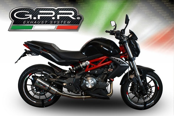 GPR Exhaust for Benelli Bn 302 S 2017-2020, GP Evo4 Titanium, Slip-on Exhaust Including Removable DB Killer and Link Pipe