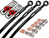 Kawasaki ZX12R 2000-2003 Front and Rear Brake Lines Black Steel Braided