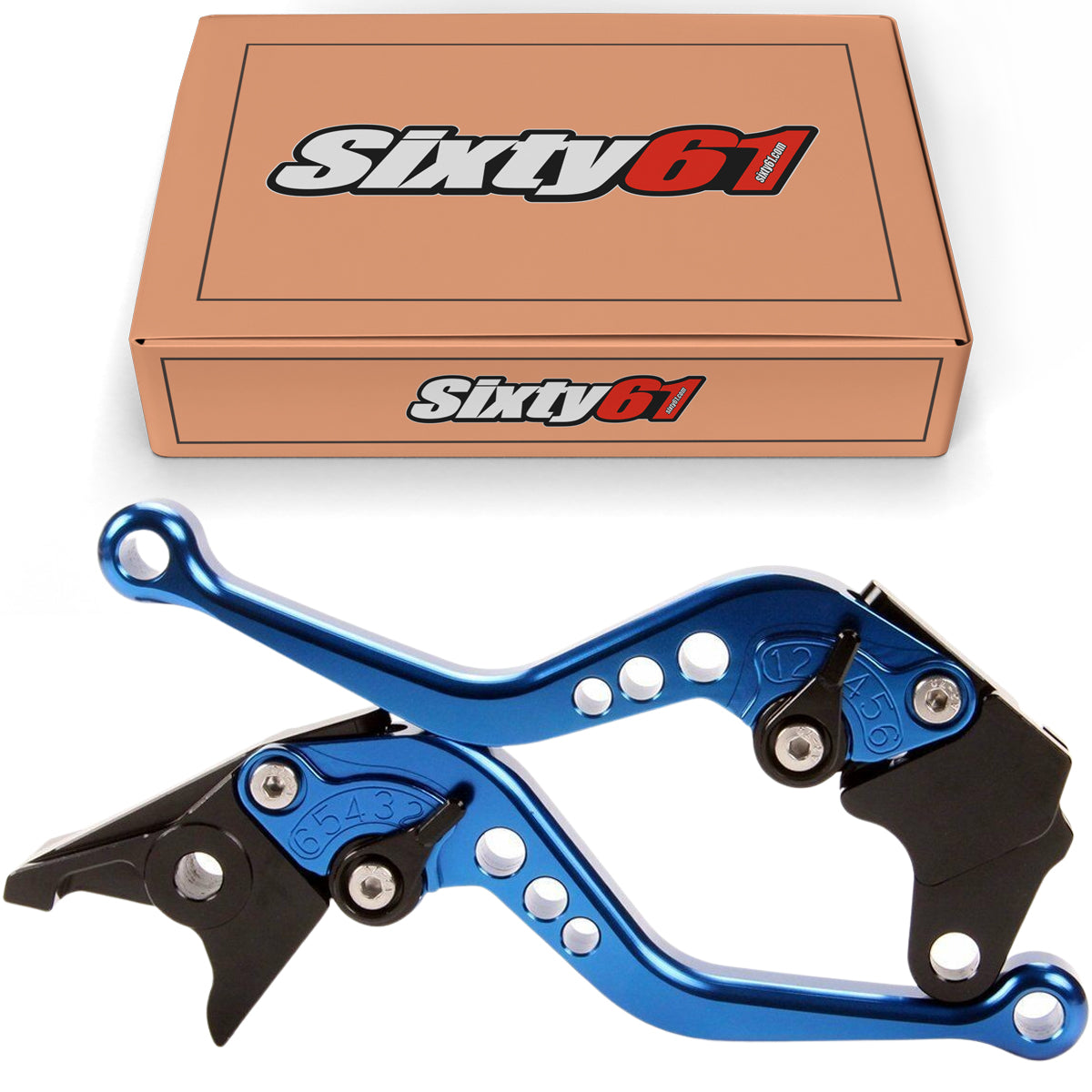 Suzuki Brake & Clutch Levers, Blue Shorty Adjustable
