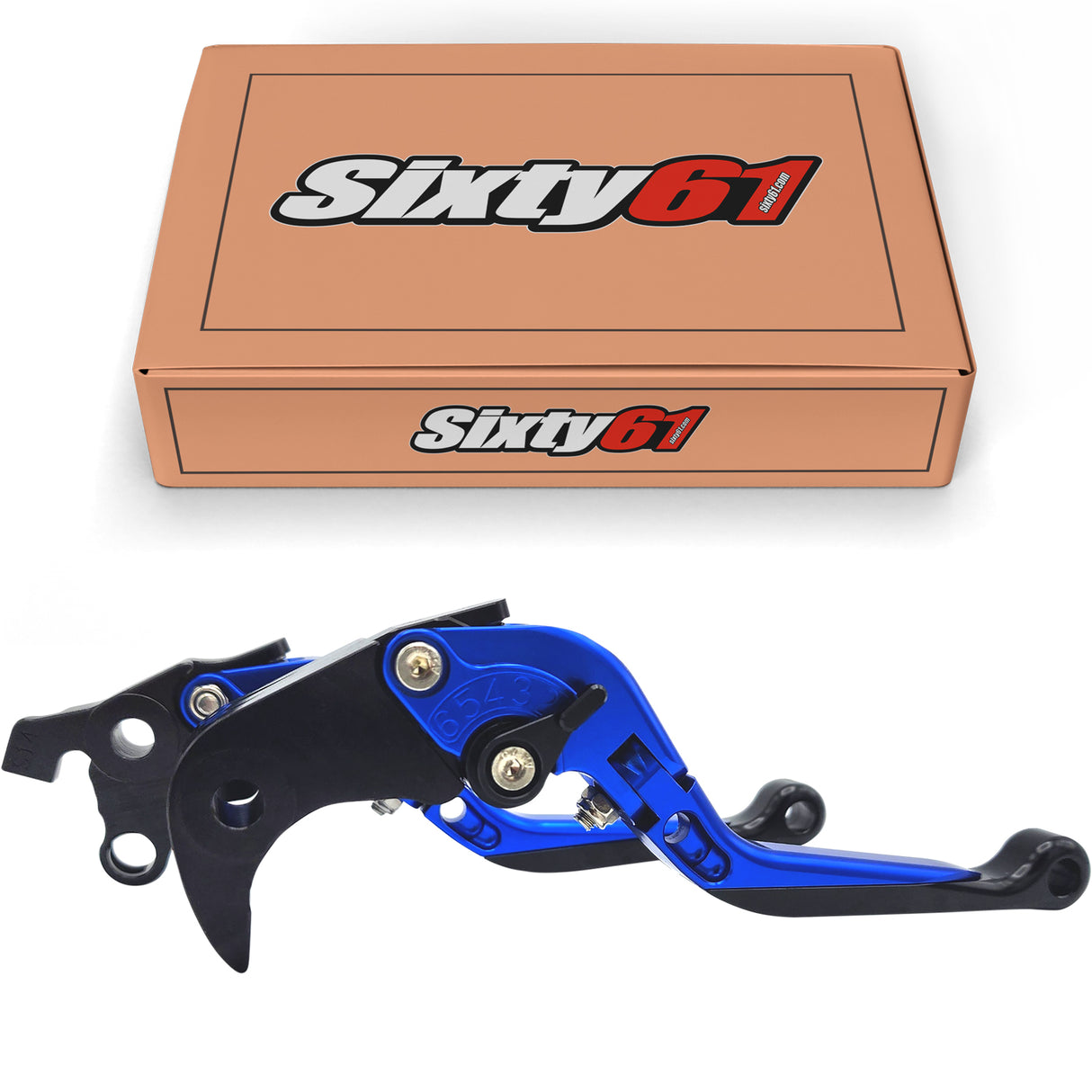 Honda Brake & Clutch Levers, Blue Sliding Adjustable
