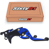 Honda Brake & Clutch Levers, Blue Sliding Adjustable