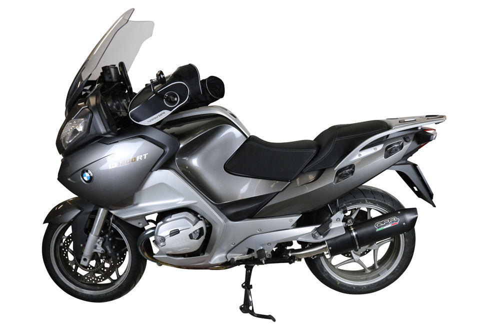 GPR Exhaust for Bmw R1200RT 2009-2013, Furore Nero, Slip-on Exhaust Including Removable DB Killer and Link Pipe