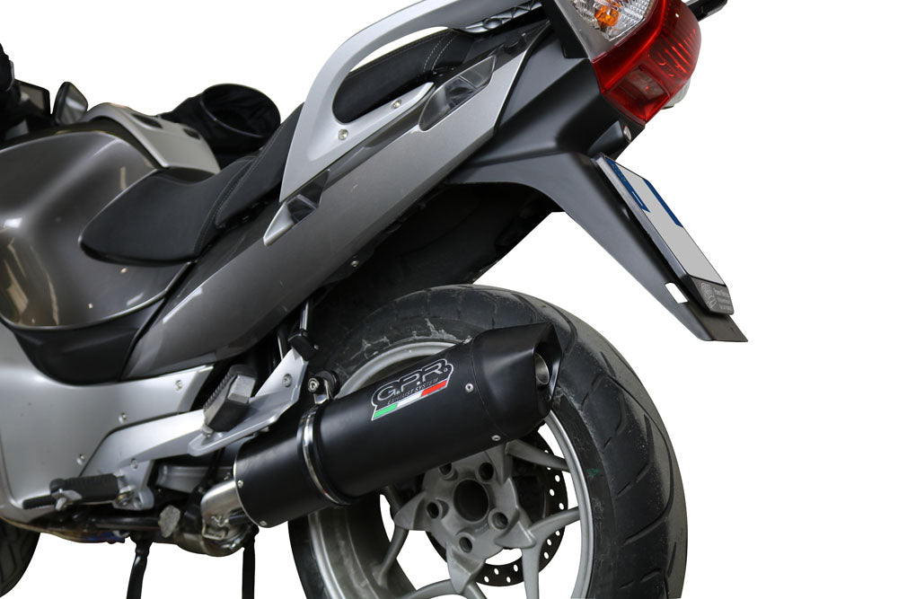 GPR Exhaust for Bmw R1200RT 2009-2013, Furore Nero, Slip-on Exhaust Including Removable DB Killer and Link Pipe