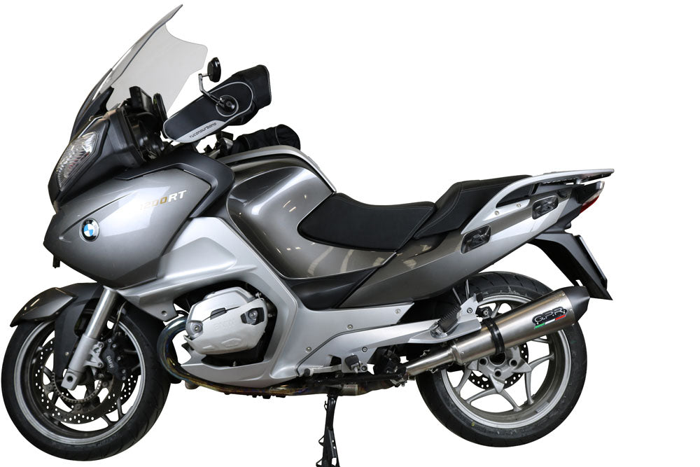 GPR Exhaust for Bmw R1200RT 2009-2013, Gpe Ann. titanium, Slip-on Exhaust Including Removable DB Killer and Link Pipe