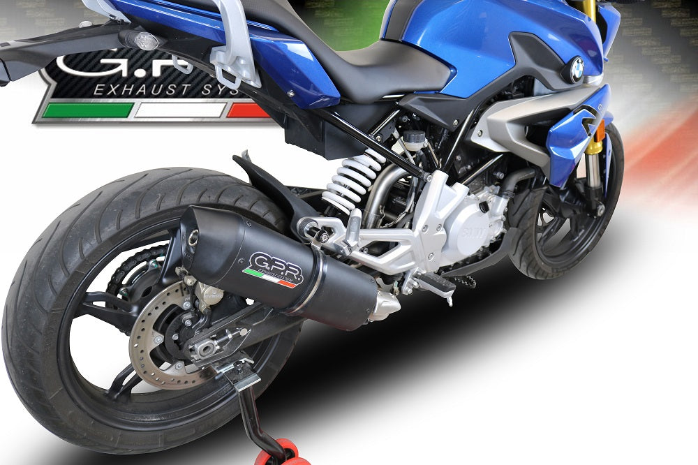 GPR Exhaust for Bmw G310R 2022-2023, Furore Evo4 Nero, Full System Exhaust, Including Removable DB Killer