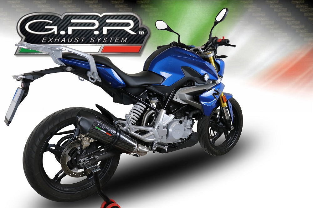 GPR Exhaust for Bmw G310R 2017-2021, Gpe Ann. Poppy, Full System Exhaust, Including Removable DB Killer