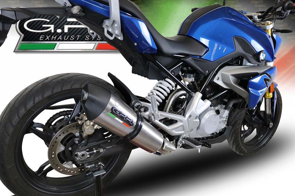 GPR Exhaust for Bmw G310R 2022-2023, Gpe Ann. titanium, Full System Exhaust, Including Removable DB Killer