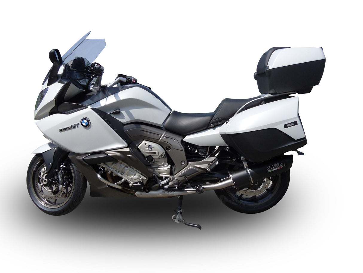 GPR Exhaust for Bmw K1600GT 2010-2016, Furore Nero, Dual slip-on Including Removable DB Killers and Link Pipes