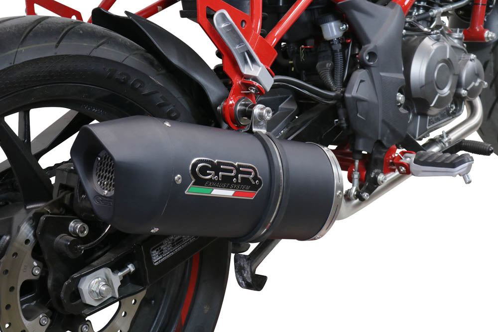 GPR Exhaust for Benelli Bn 125 2021-2023, Furore Evo4 Nero, Full System Exhaust, Including Removable DB Killer