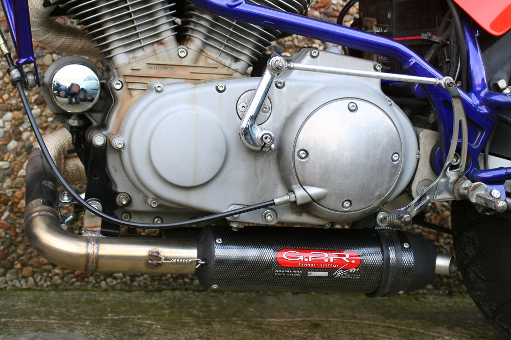 GPR Exhaust for Buell S1 Lightning 1999-2002, Gpe Ann. Poppy, Slip-on Exhaust Including Removable DB Killer and Link Pipe