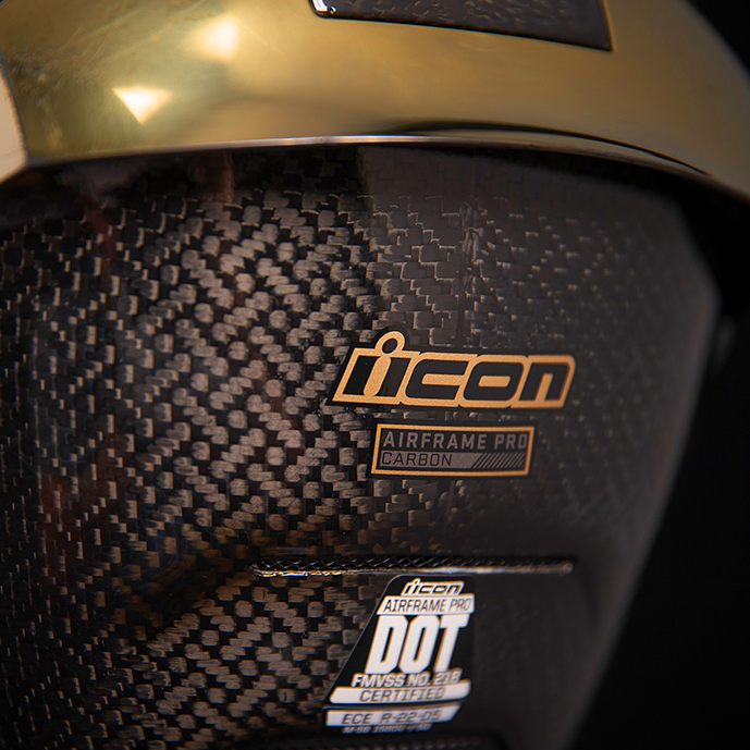 ICON Airframe Pro™ Motorcycle Helmet - Carbon - Gold - Small 0101-13243