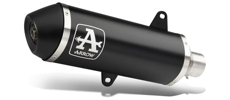 Arrow Piaggio Vespa Gts 125/300 '08/16 Homol. Urban Aluminium Dark Silencer With Black Steel End Cap For Arrow Collector  53505ann